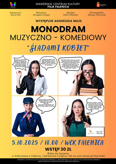 Monodram muzyczno-komediowy "śladami kobiet" w WCK Falenica