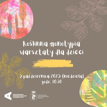 „Roślinna monotypia” | warsztaty dla dzieci