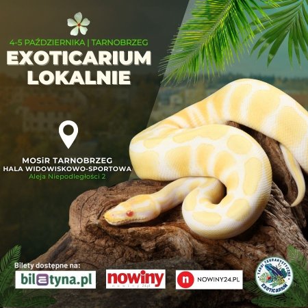 EXOTICARIUM LOKALNIE Targi Terrarystyczne Tarnobrzeg dwudniowe 4-5 października