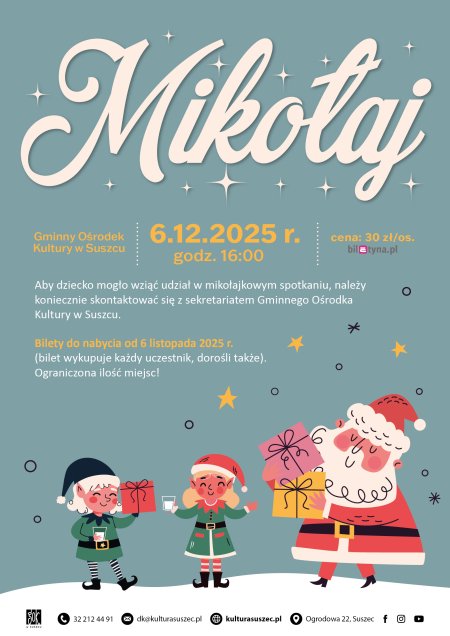 Spotkanie z Mikołajem w Gminnym Ośrodku Kultury w Suszcu