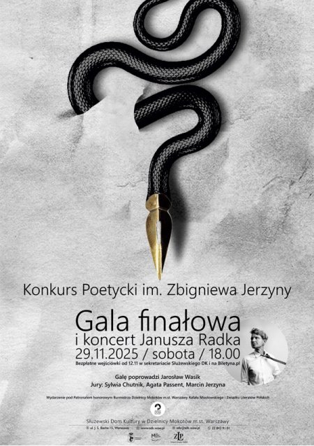 Konkurs Poetycki im. Zbigniewa Jerzyny - gala finałowa. Recital Janusza Radka