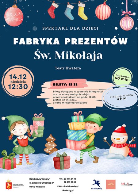 Teatr Kwatera "Fabryka prezentów św. Mikołaja"