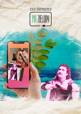 Pin Zielony - Teatr Improwizacji - It’s a match - improwizowany tinder