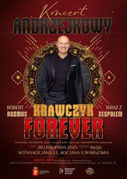 Koncert Andrzejkowy „Krawczyk Forever” – największe przeboje Krzysztofa Krawczyka śpiewa Robert Rozmus