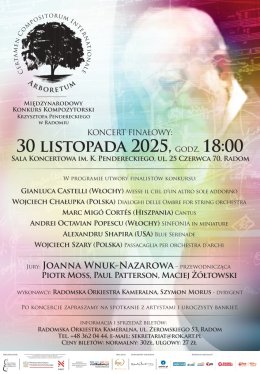 VI Międzynarodowy Konkurs Kompozytorski K. Pendereckiego „ARBORETUM” – Koncert finałowy